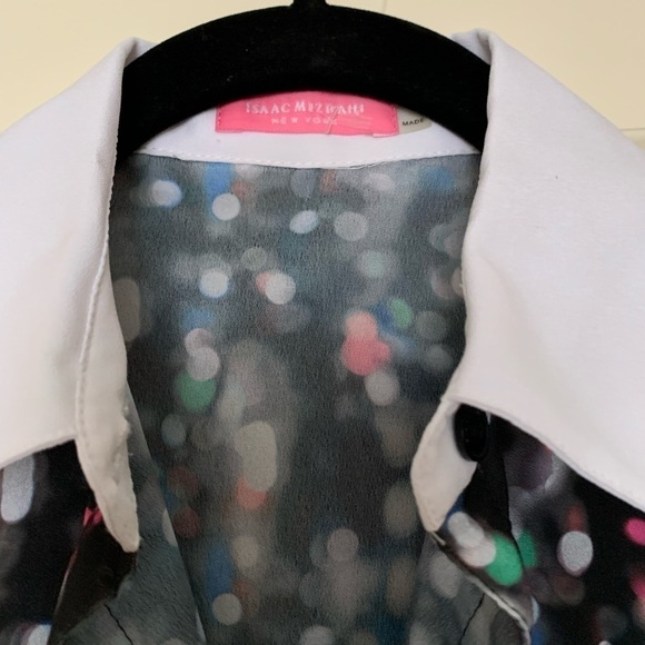 Isaac Mizrahi Colorful Long Sleeve Blouse Small - Picture 4 of 6